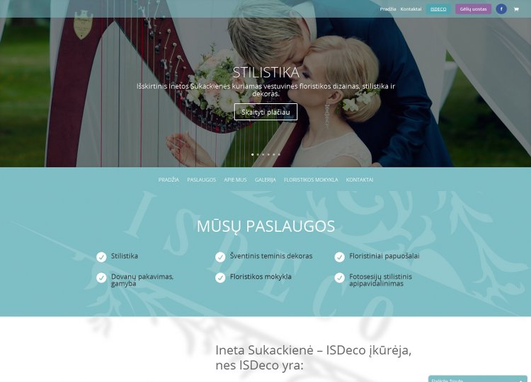 ISDECO - išskirtinis Inetos Sukackienės kuriamas vestuvinės floristikos dizainas, stilistika ir dekoras